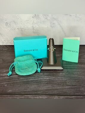 Tiffany & Co. Open Heart Ring Sterling Silver | Size 6 | With Box & Pouch